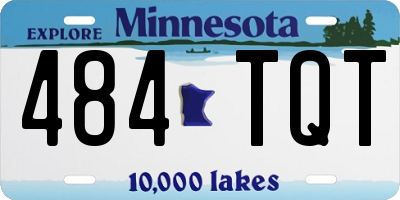 MN license plate 484TQT