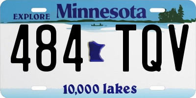 MN license plate 484TQV