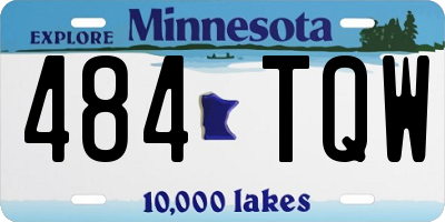 MN license plate 484TQW