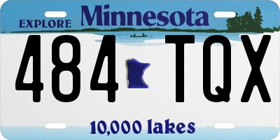 MN license plate 484TQX