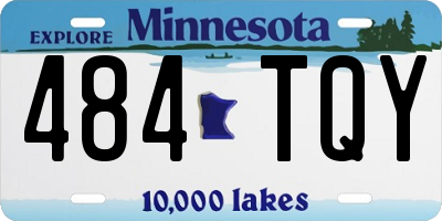 MN license plate 484TQY