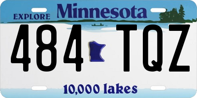 MN license plate 484TQZ
