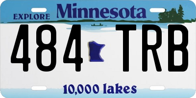 MN license plate 484TRB