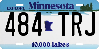 MN license plate 484TRJ