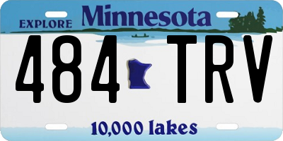 MN license plate 484TRV