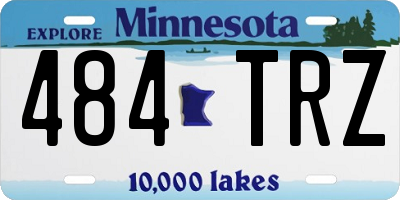 MN license plate 484TRZ