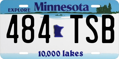 MN license plate 484TSB
