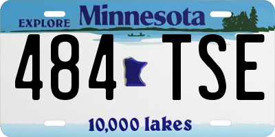 MN license plate 484TSE