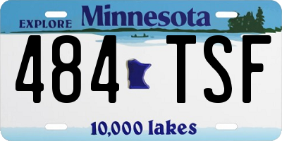 MN license plate 484TSF