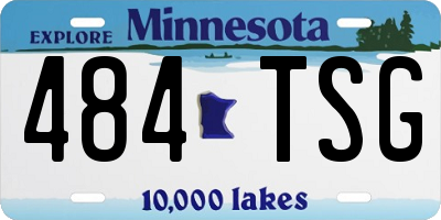 MN license plate 484TSG