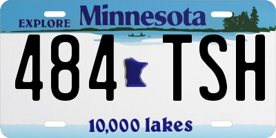 MN license plate 484TSH