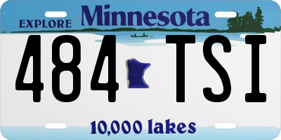 MN license plate 484TSI