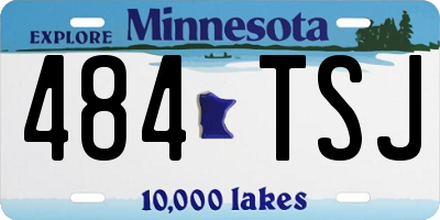 MN license plate 484TSJ