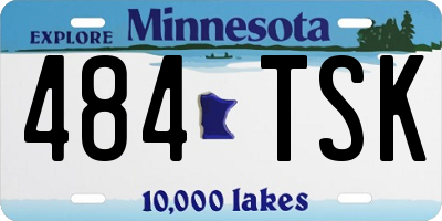 MN license plate 484TSK
