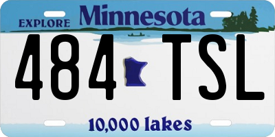 MN license plate 484TSL