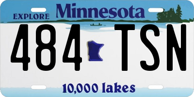MN license plate 484TSN