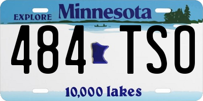 MN license plate 484TSO