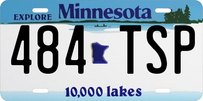 MN license plate 484TSP