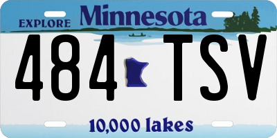MN license plate 484TSV