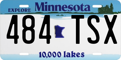 MN license plate 484TSX