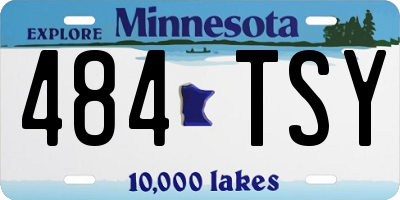 MN license plate 484TSY