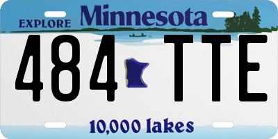 MN license plate 484TTE