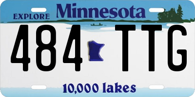 MN license plate 484TTG