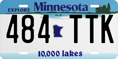 MN license plate 484TTK