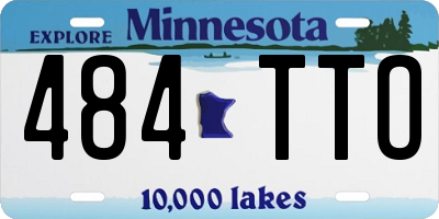 MN license plate 484TTO
