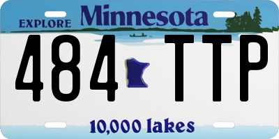 MN license plate 484TTP