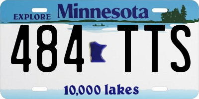 MN license plate 484TTS