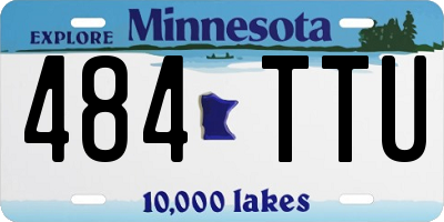 MN license plate 484TTU