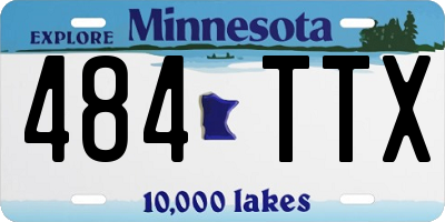 MN license plate 484TTX