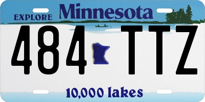 MN license plate 484TTZ