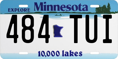 MN license plate 484TUI