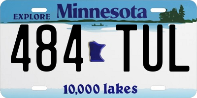 MN license plate 484TUL