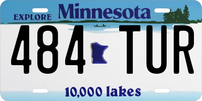 MN license plate 484TUR