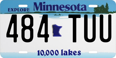 MN license plate 484TUU