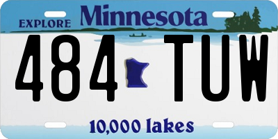MN license plate 484TUW