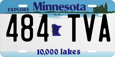 MN license plate 484TVA