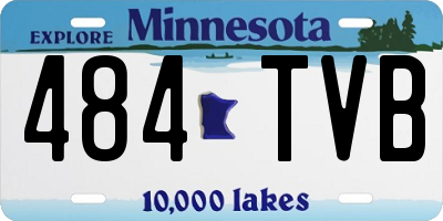 MN license plate 484TVB