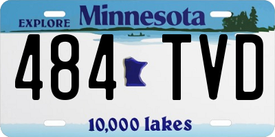 MN license plate 484TVD