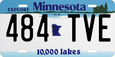 MN license plate 484TVE