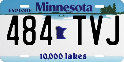 MN license plate 484TVJ