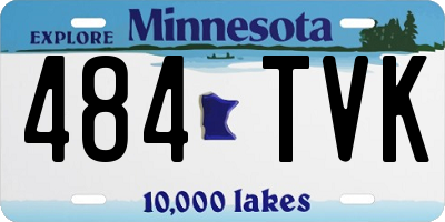 MN license plate 484TVK
