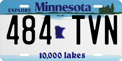 MN license plate 484TVN