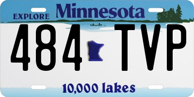 MN license plate 484TVP