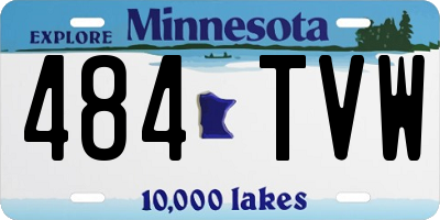 MN license plate 484TVW