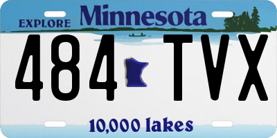 MN license plate 484TVX