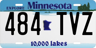 MN license plate 484TVZ